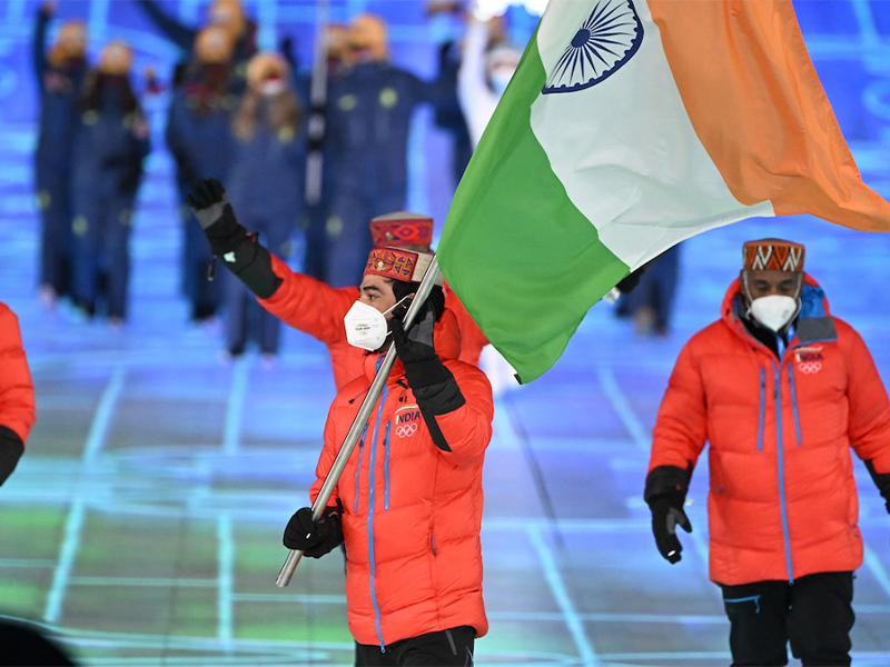 Arif Khan at the Beijing 2022 Winter Olympics Ceremony