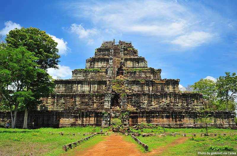 Temple of Koh Ker in Cambodia
