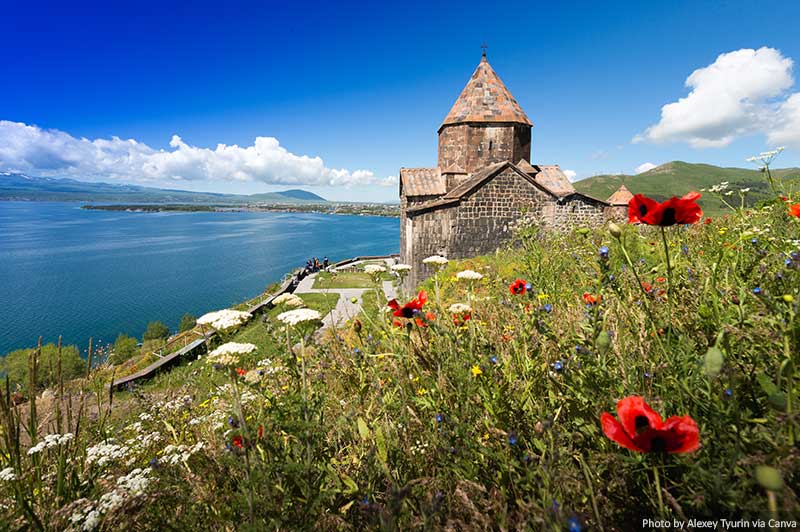 Lake Sevan and the Sevanavank Monastery