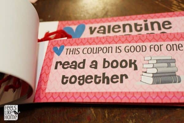 A stack of Valentine Coupons for kids