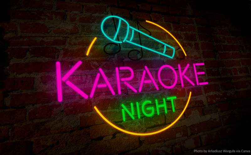 Karaoke night sign