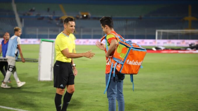 talabat Delivers Kick-Off Ball in Egyptian League Match