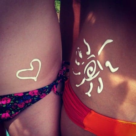 A sunscreen tattoo